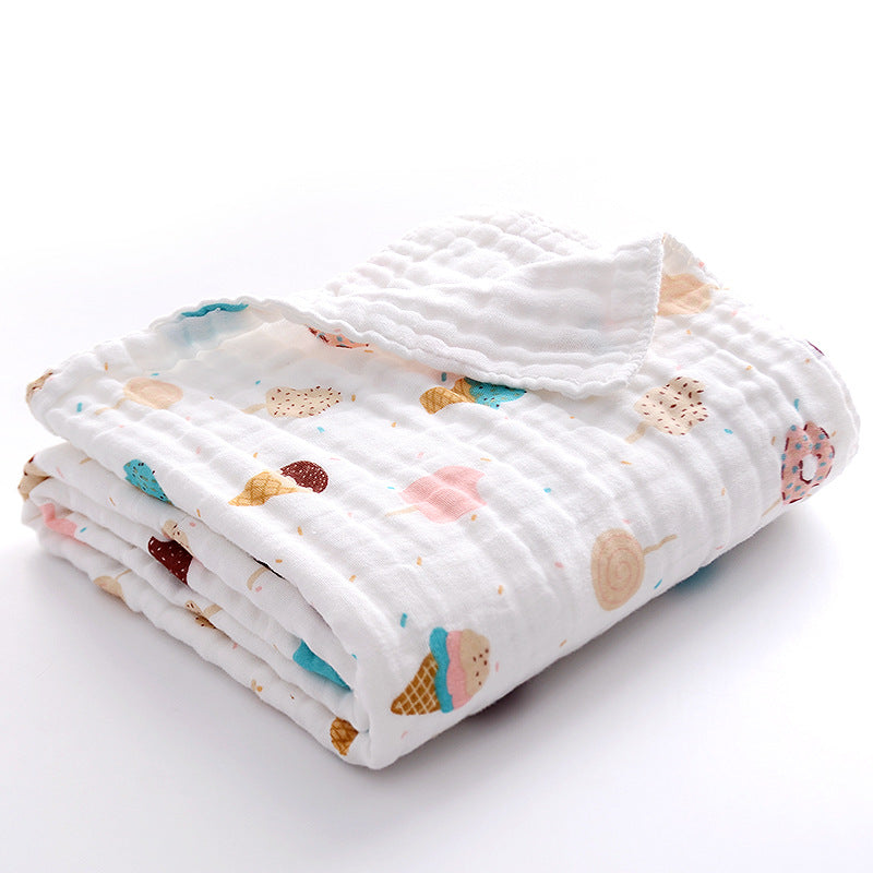 4 Layer Cotton Baby Muslin Bath Towel Childcare Cotton Muslin Blanket - AgapeStar