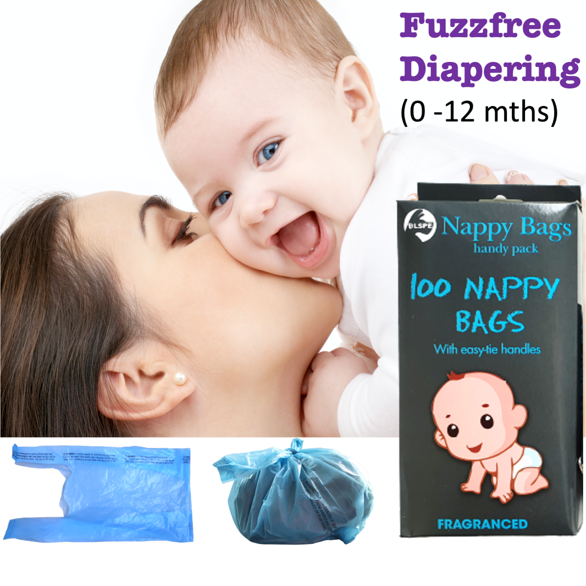 Fragranced Multipurpose Nappy Disposal Bags (Nappy and Sanitary pad disposal) - AgapeStar