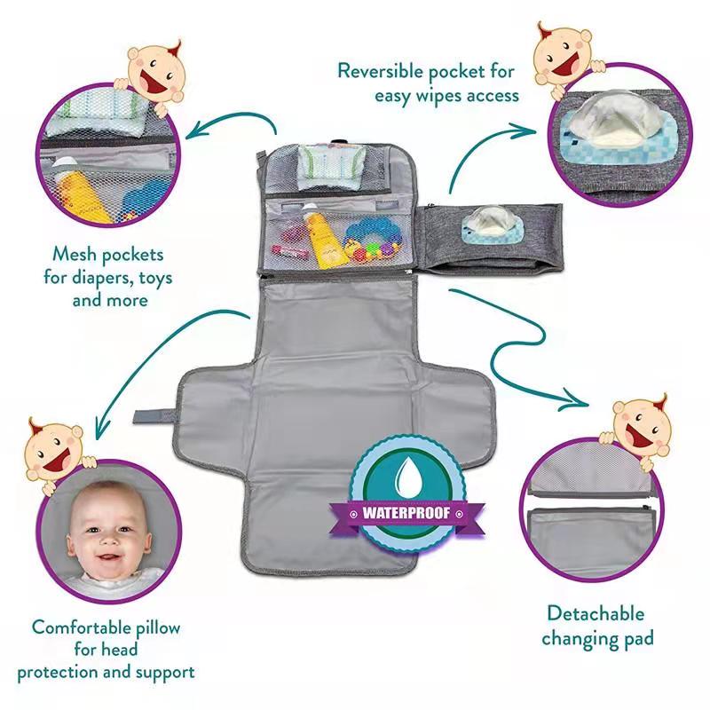Multifunction Portable Waterproof Diaper Travel Changing Mat - AgapeStar