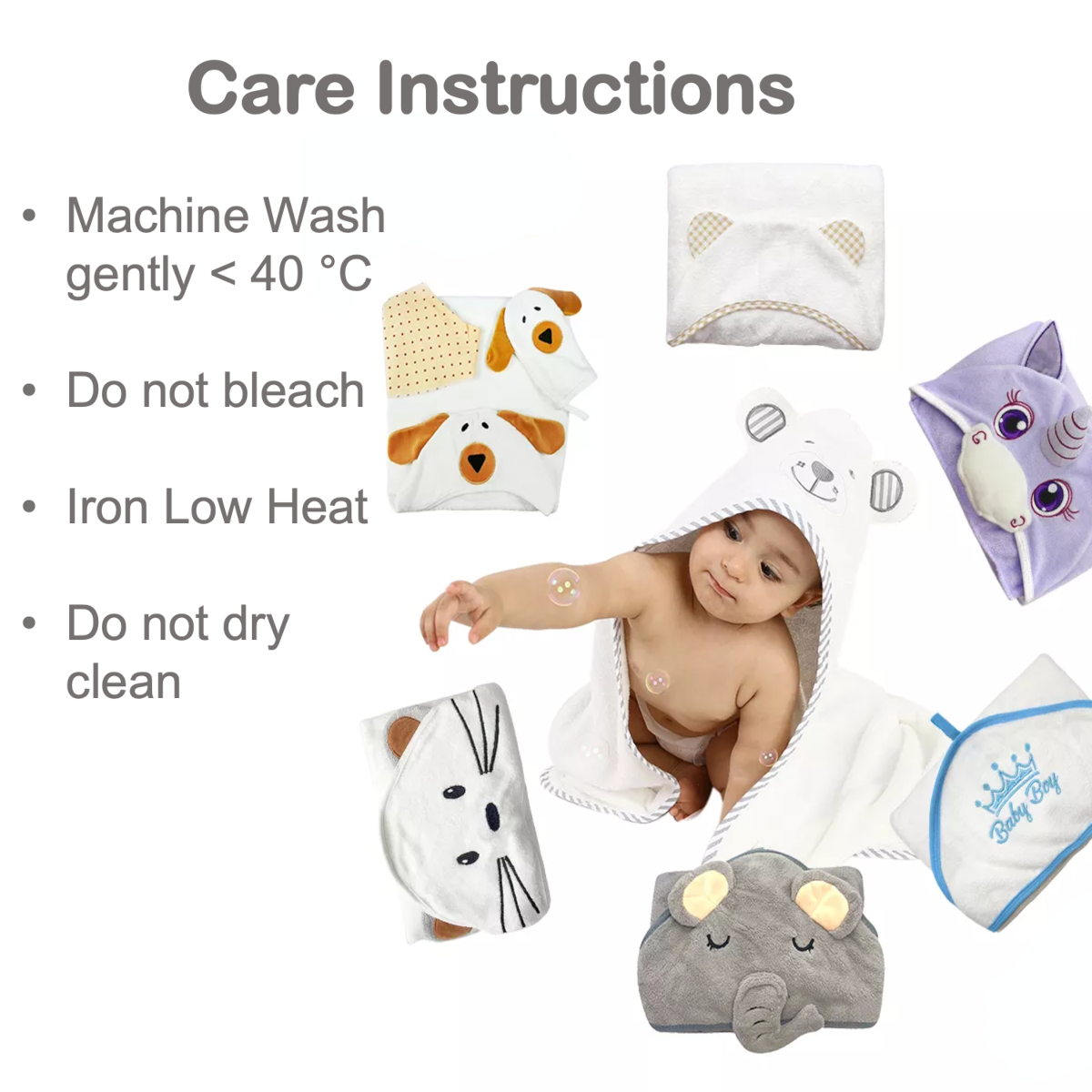Premium Ultra Soft Bamboo Baby Hooded Towel
