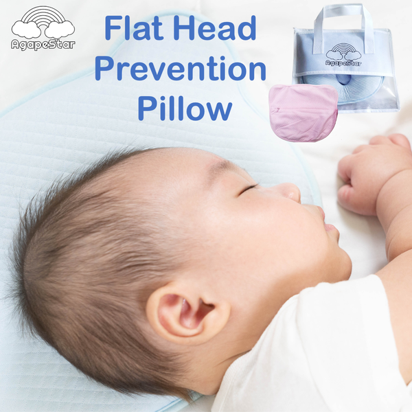 AgapeStar Baby Memory Foam Pillow Flat Head Prevention Gift Set (1 Pil - Main Image