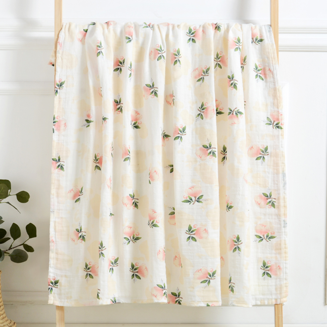 Ultrasoft Organic Bamboo Cotton Muslin Swaddle Blanket