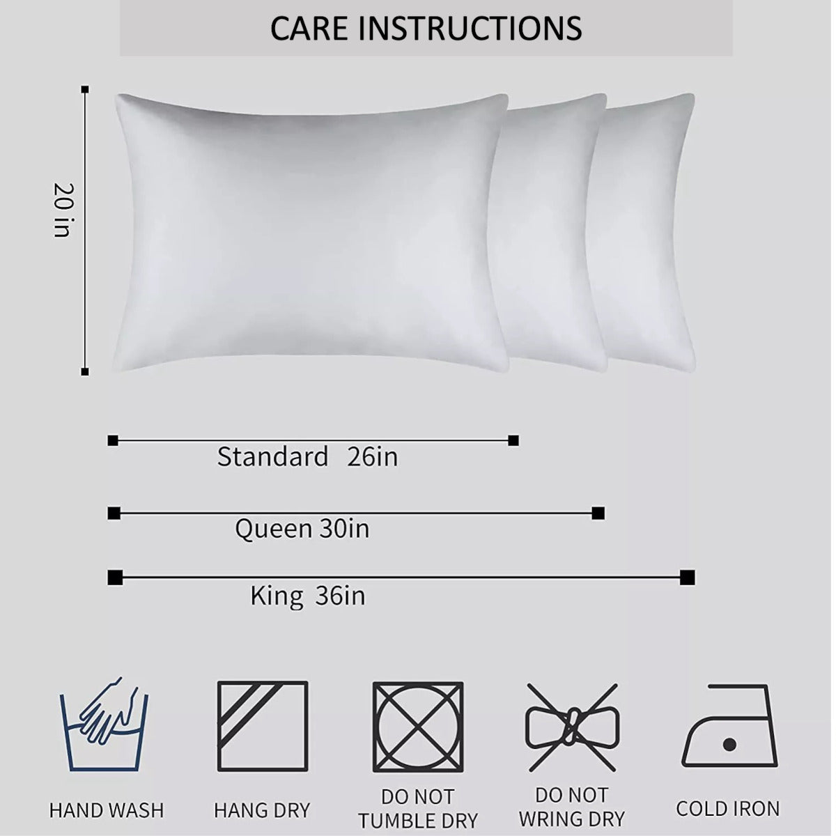 PURE MULBERRY SILK PILLOWCASE HIDDEN ZIPPER STYLE, 51X76CM