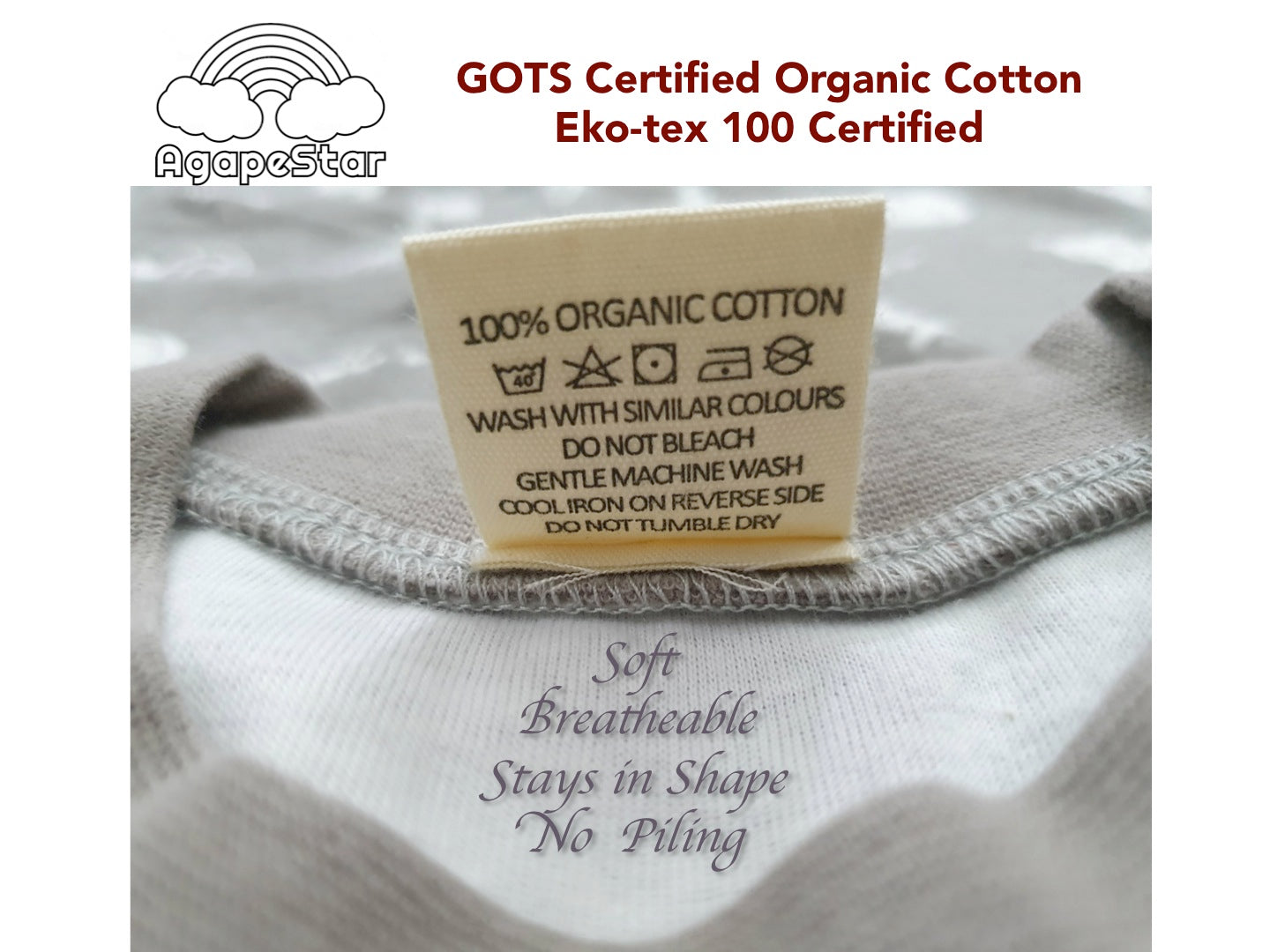 AgapeStar Organic Cotton Toddler Pyjamas Set - AgapeStar