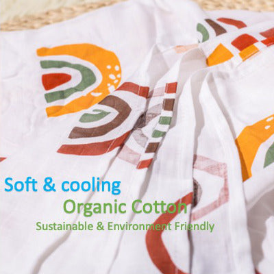 2 Layer Muslin Bamboo Organic Cotton Swaddle Blanket - AgapeStar