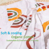 2 Layer Muslin Bamboo Organic Cotton Swaddle Blanket - AgapeStar