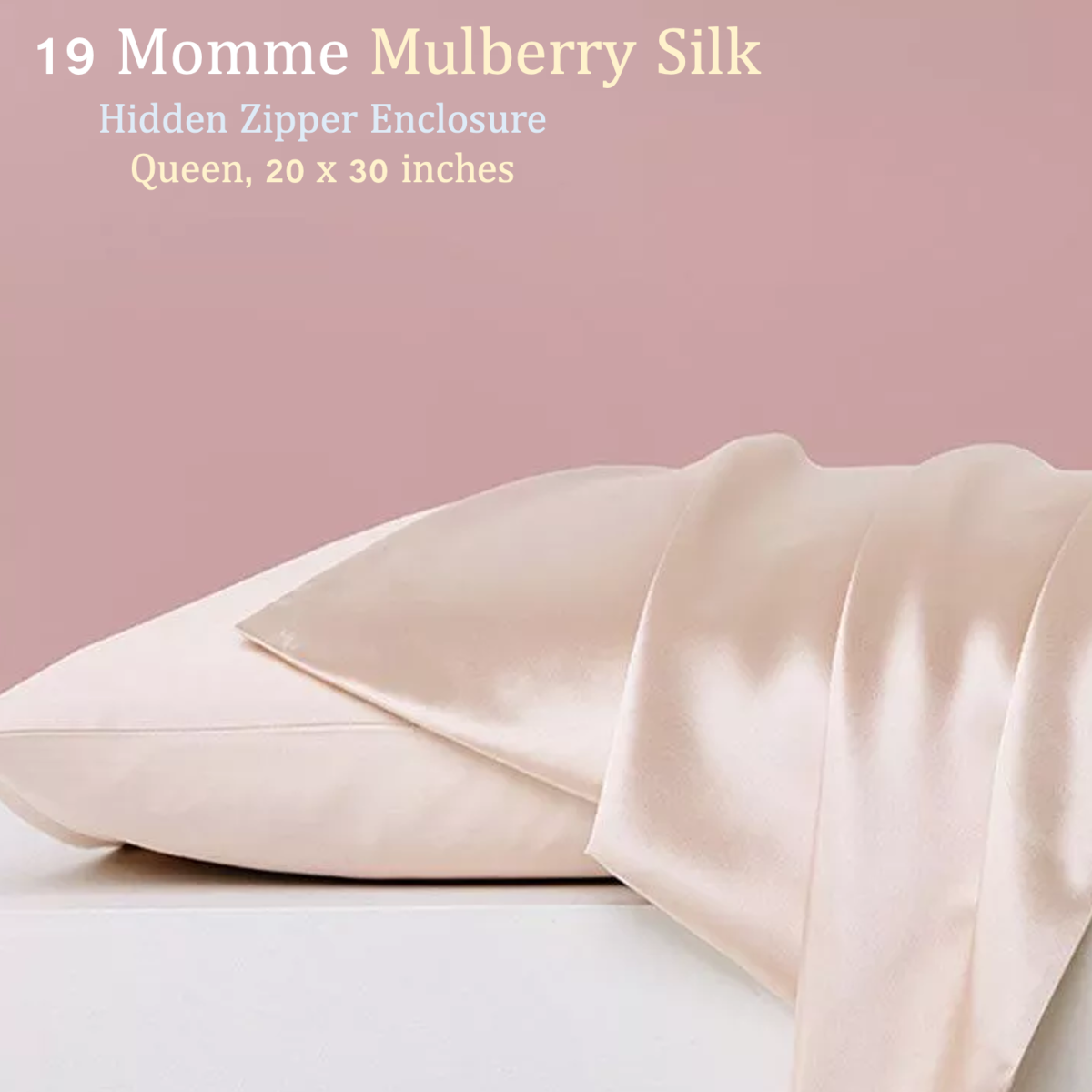 Satin pillowcase with hidden zipper hotsell