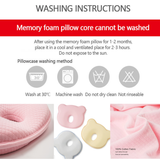 AgapeStar Baby Memory Foam Pillow Flat Head Prevention Gift Set (1 Pillow + 1 Removable Cotton cover)