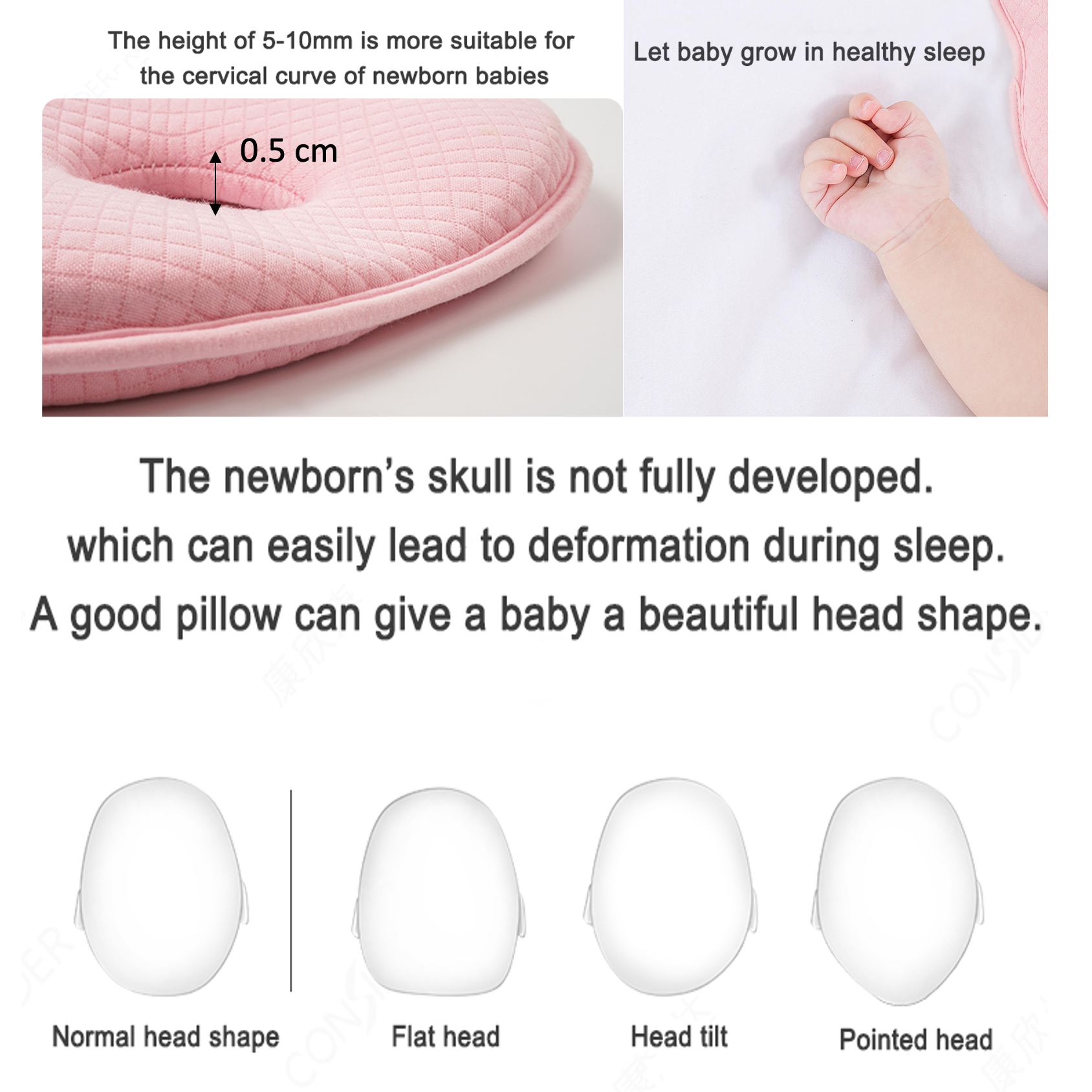 Anti Flat-Head Baby Pillow – Lil Stuart