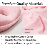 AgapeStar Baby Memory Foam Pillow Flat Head Prevention Gift Set (1 Pillow + 1 Removable Cotton cover) - AgapeStar