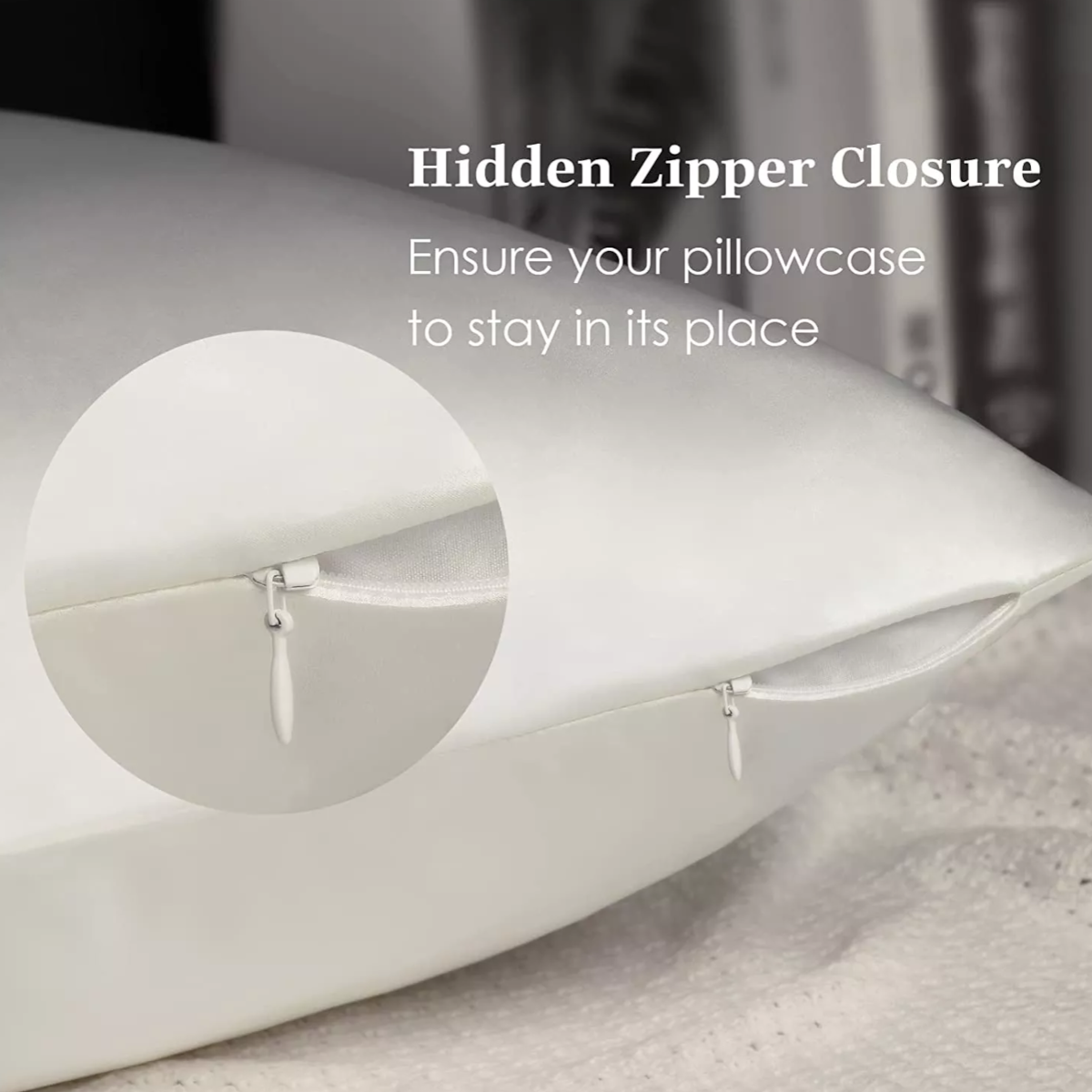 Satin Pillowcase With Hidden Zipper