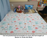 Non-Wrinkle Large Bamboo 4 Layers Waterproof Toilet Training Sleeping Mat Diaper Changing Mat 150x100cm - AgapeStar